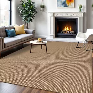 Washable Area Rug 6'X9' Non Slip Rubber Backed Woven Rugs for Living Room, Dinin - Picture 1 of 9