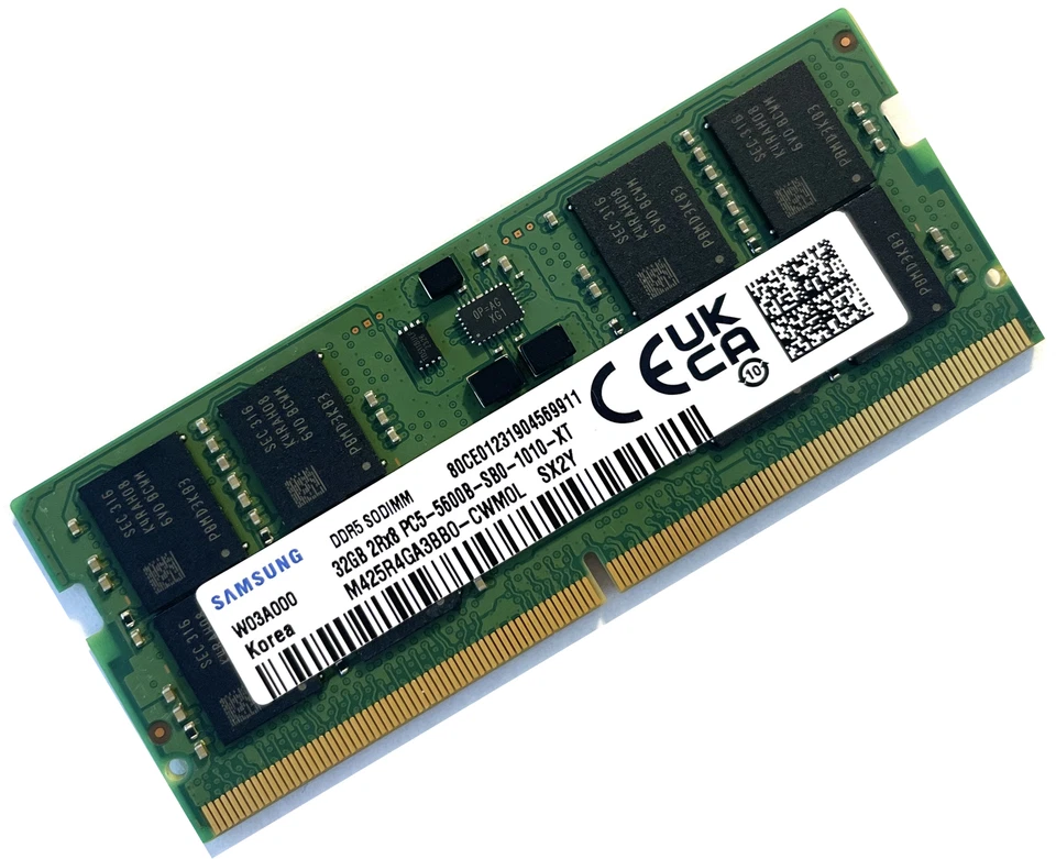 32GB Samsung RAM PC5-5600B DDR5 SO-DIMM 5600Mhz für Schenker XMG Neo 17-M22phx - Bild 1 von 1