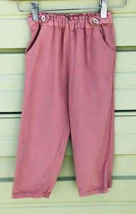 ZARA PINK TWILL PANTS WITH BUTTONS POCKETS Size 4 5 YRS 110 CM 3199 - Picture 1 of 5
