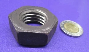 Thin Grade 2 Hex Nut, Steel, RH 1"-8 x 35/64" Height - 20 Pcs - Picture 1 of 11