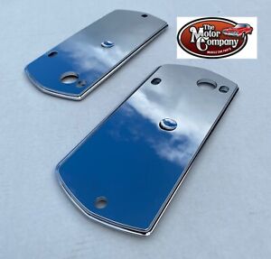 1971 1972 Buick Skylark 4 Door Chrome Armrest Bezel Backing Plate Set "New Mold"