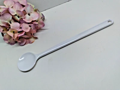 Cuchara plana redonda vintage Betty Crocker blanca 12"" melamina Foto 1 de 4