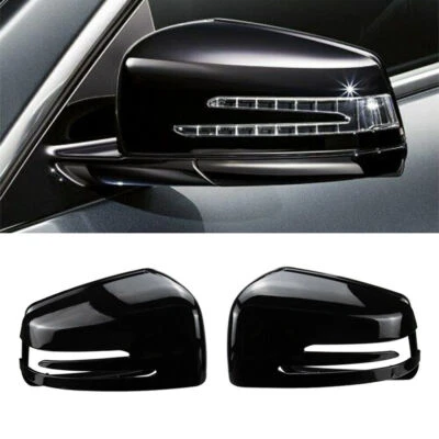 Tapa de espejo negro brillante 2 piezas para Mercedes Benz W212 W176 W246 W204 W117 X156 Foto 1 de 4