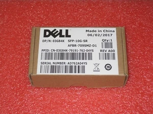 New Genuine DELL SFP-10G-SR 03G84K 10Gb SFP+ 10Gbase-SR Transceiver 3G84K 10Gbe - Picture 1 of 2