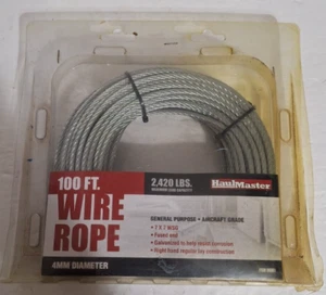 Haul Master 2.640 libras. Cable de cable galvanizado para aviones de 100 pies 7X7 4 mm - Imagen 1 de 4