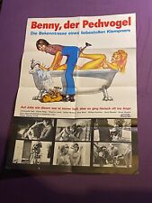 VINTAGE ORIGINAL Grindhouse Erotic Poster 1970s Benny, der Pechvogel