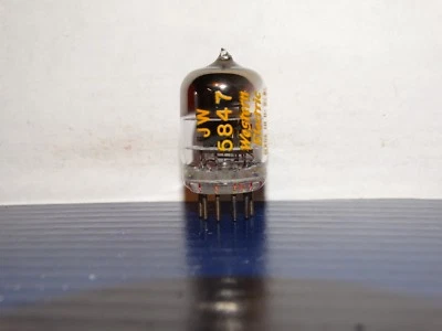 1 x JW 5847(404A) Western Electric Tube *Black Plate*Very Strong*Mil Spec - Image 1 of 4