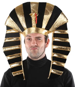 ADULT EGYPTIAN KING TUT PHAROAH CROWN HEADPIECE HAT COSTUME MR158085 - Picture 1 of 3