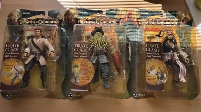 POTC Dead Mans Chest Davy Jones/Will Turner/ Jack Sparrow Pirate Clash Figures - Image 1 of 4