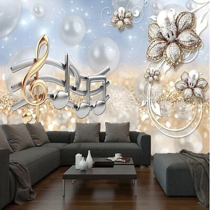 Fotomural no tejido papel pintado murales flores modernas joyería lujo 1116 - Imagen 1 de 5