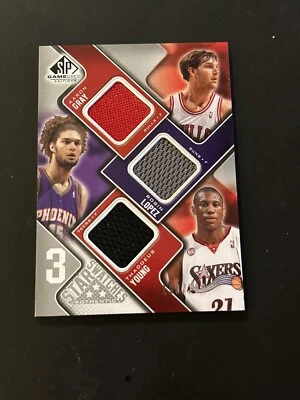 Robin Lopez Thaddeus Young Aaron Gray 2009-10 SP Game Used Star Swatches /299 - Image 1 of 4