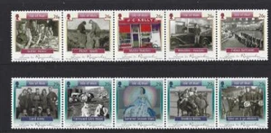 ISLE OF MAN 2005 TIME TO REMEMBER 2 STRIPS UNMOUNTED MINT, MNH - Picture 1 of 1