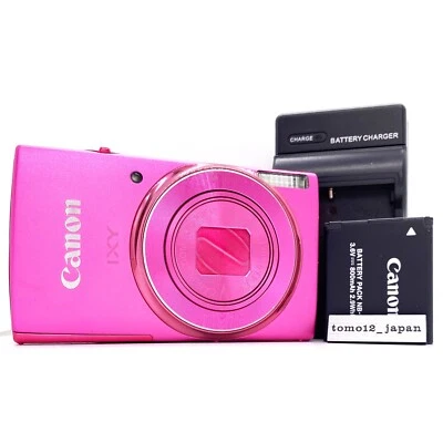 Canon IXY 140 Pink IXUS 155 PowerShot ELPH 150 IS Camera 20.0MP 10x Zoom Japan - Image 1 of 4