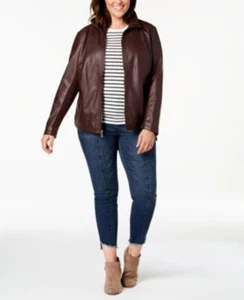 Chaqueta de Moto Kenneth Cole Talla Grande Medios Mixtos Color Marrón Oscuro Talla 1X - Imagen 1 de 1