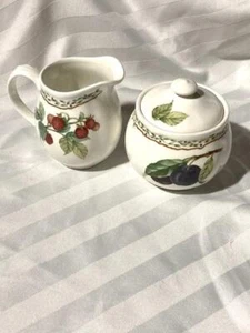 NORITAKE Casual Gourmet GOURMET HARVEST 3 Pc CREAMER & SUGAR Beautiful MINT! - Picture 1 of 6