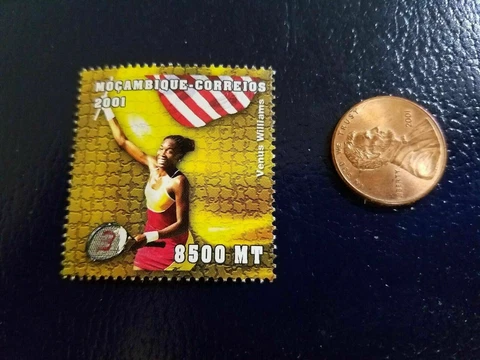 Venus Williams USA Tennis Olympic Gold Mocambique-Correios 2001 Stamp Cover
