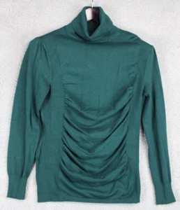 Apostrophe Top Women's Size L Green Turtleneck Long Sleeve Blouse - Picture 1 of 3