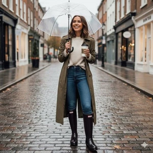 Hunter Original hohe glänzende Damen-Regenstiefel kniehoch neu ohne Karton Damengröße US 8 - Bild 1 von 11