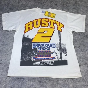 New Vtg NASCAR Shirt Men's XL Rusty Wallace 2 Racing Brickyard 400 90s Graphic - Picture 1 of 10