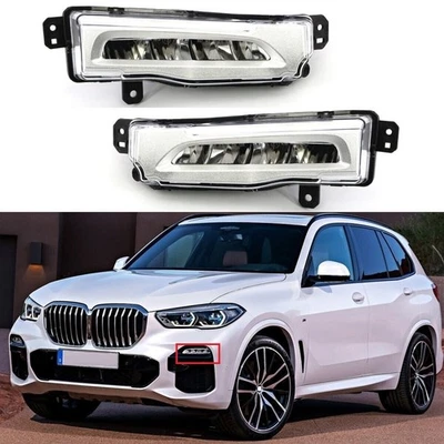 2PCS Front Fog Light Lamp LED Fit For BMW X5 G05 X7 G07 2019 2020 2021 - Image 1 of 4