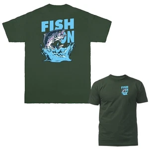 Fish On Splashing Trout Outdoor Sport Angeln T-Shirt - Bild 1 von 17
