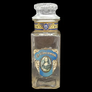 X-Raro Antiguo Contenedor de Caramelos de Vidrio Figura 'La Gioconda' Argentino Años 30 - Imagen 1 de 10
