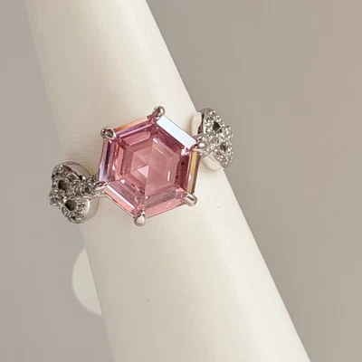 Anillo Bomb Party Talla 6 "Rule Breaker" Cuarzo Rosa sobre Rodio RG28982 Foto 1 de 4