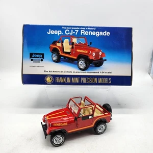 Jeep Franklin Como Nuevo Rojo CJ-7 Renegade 1/24 Diecast Raro Difícil de Encontrar Coleccionistas SIN TÍTULO  - Imagen 1 de 23