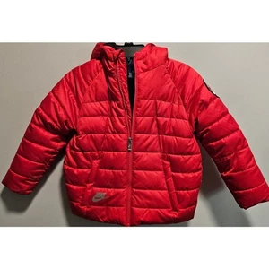 Nike Just Do It Red & Black Kids Puffer Winter Jacket 4 XS  (98-104CM, 3-4YRS) - Picture 1 of 12