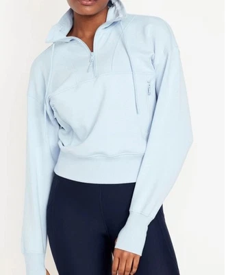 Antiguo Polar Dinámico Azul Marino Cuarto Cremallera Talla Mediana Polvo Azul Foto 1 de 4