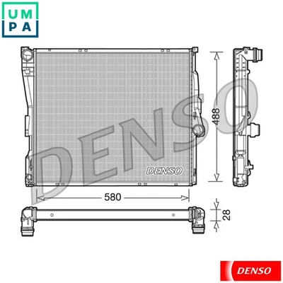 RADIATOR ENGINE COOLING DRM05090 FOR BMW X3/SAV/E83 N47D20C/A N46B20B M47D20 - Image 1 of 4