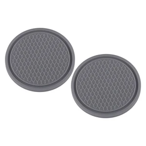 2Pcs grau Auto Cup Holder Untersetzer Anti-Rutsch-Einsatz Getränk Cup Matte Teil - Picture 1 of 6