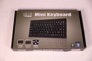 Adesso ACK-595UB - Mini USB English Keyboard Black, New - Picture 1 of 8