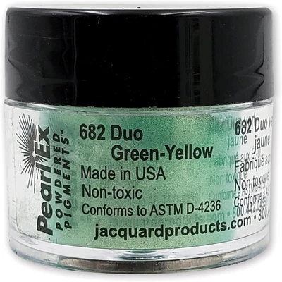 Pearl Ex Pigment Powder 3 Grams Duo Green/Yellow - Loose Mica Powder for Epoxy R - Image 1 of 4