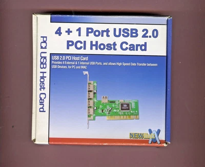 NEWLink VIA VT6212L 4+1 Port USB 2.0 PCI Host Card - Image 1 of 2