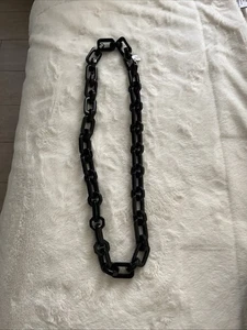 Black  LUCITE 36” LARGE  CHAIN LINK NECKLACE New Retail $44 - Picture 1 of 4
