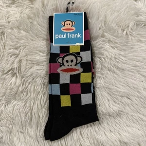 Paul Frank Monkey Logo 7-12 Crew Socken Julius Check NEU - Bild 1 von 4