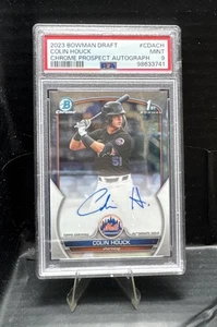 2023 BOWMAN DRAFT CHROME PRSPCT AUTO #CDACH COLIN HOUCK PSA 9 - Picture 1 of 3