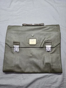 Vintage 1985 Swiss Army H. Lanz Rohrbach Olive Vinyl Map / Document Case Bag - Picture 1 of 10