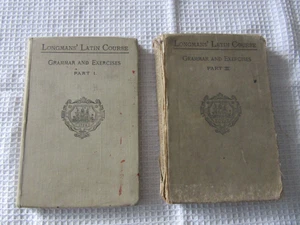 Longmans' Latin Course Grammar and Exercises Parts 1 &2 antique original books - Picture 1 of 8