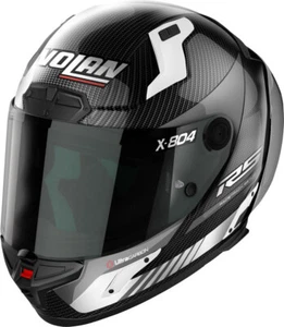 Casco Nolan X-804 RS Ultra Carbono Hotlap Blanco Deportes Carrera Motocicleta (X-Lite) - Imagen 1 de 5