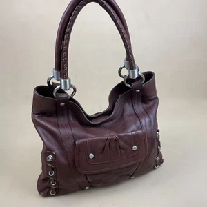 Borsa a mano B Makowsky tracolla pelle marrone castagno grande chiusura magnetica - Foto 1 di 13