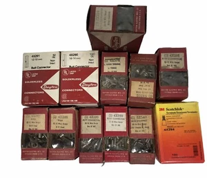 HUGE LOT OF NEW- Dayton Solderless Connectors DOZEN BOXES DIFFERENT SIZES - Picture 1 of 1