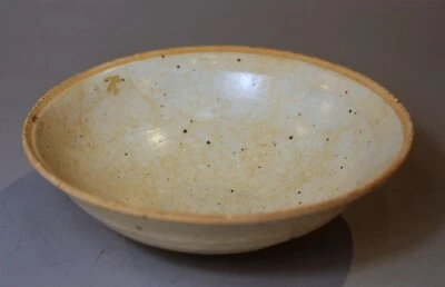 Cuenco chino antiguo o antiguo esmalte marrón/bronceado dinastía Song tipo 5,5" Foto 1 de 4