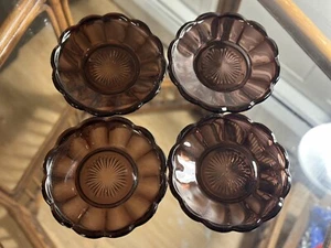 "Platos de ensalada marrón/púrpura sin marca con centro Starburst 6,75"" (JUEGO DE 4)" - Imagen 1 de 11