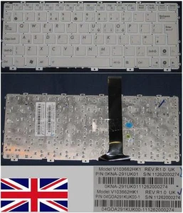 Keyboard qwerty UK ASUS Epc 1015PE V103662HK1 0KNA-291UK01 04GOA91KUK00-1 White - Picture 1 of 1