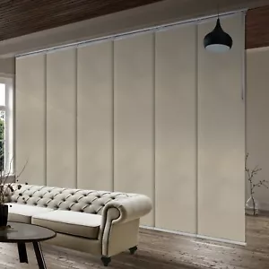 Moca White 3 to 6 Panel Single Rail Panel Track, Panel width 23.5" - Picture 1 of 10
