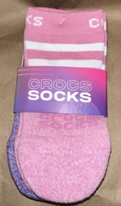 Crocs Kids Large Crocs Socks Pack of Three 196265123087 - Picture 1 of 9