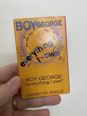 **RARE** BOY GEORGE Everything I Own Use Me Cassette Tape Single - Image 1 of 4