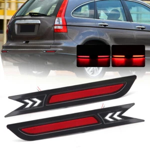 Pair LED For Honda CRV CR-V 2010-2011 Rear Brake Lamps Bumper Reflector Lights - Picture 1 of 12